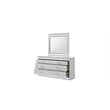 Glam Modern Style 6-Drawer Dresser Made With Wood & inbuilt LED in White color