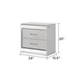 Glam Modern Upholstered LED King 4PC Bedroom Set Made With Wood in White