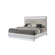 Glam Modern Upholstered LED King 4PC Bedroom Set Made With Wood in White