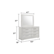 Blanca Modern Style 6-Drawer Dresser Made With Wood in White color