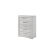 Blanca Modern Style 5-Drawer Chest Made With Wood in White Color