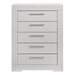 Blanca Modern Style 5-Drawer Chest Made With Wood in White Color