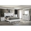 Blanca Modern Style LED Queen 4PC Bedroom Set Made With Wood in White