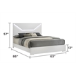 Blanca Modern Style LED Queen 4PC Bedroom Set Made With Wood in White