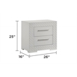Blanca Modern Style LED Queen 4PC Bedroom Set Made With Wood in White