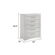 Blanca Modern Style LED Queen 5PC Bedroom Set Made With Wood in White