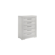 Blanca Modern Style LED Queen 5PC Bedroom Set Made With Wood in White