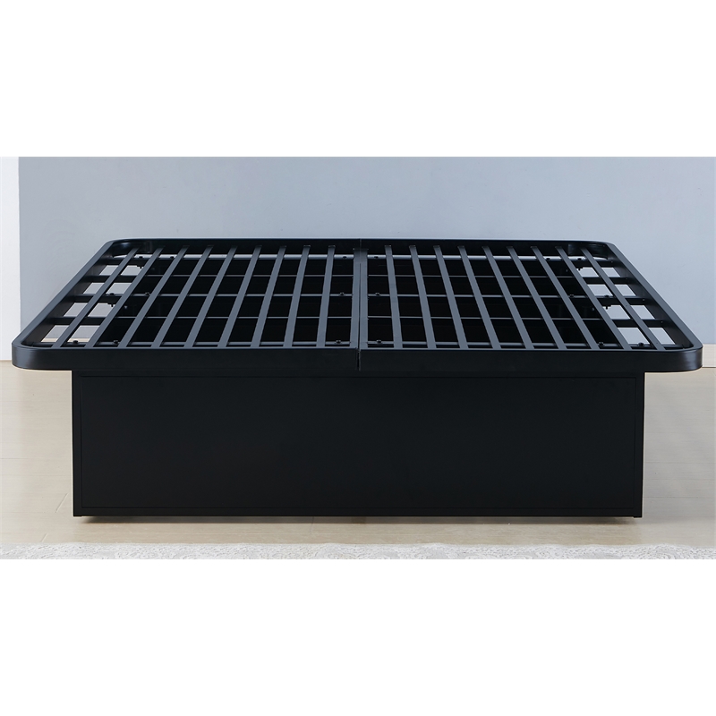 Modern Style Heavy Duty Cal King Size Bed base Frame made with Metal in Black