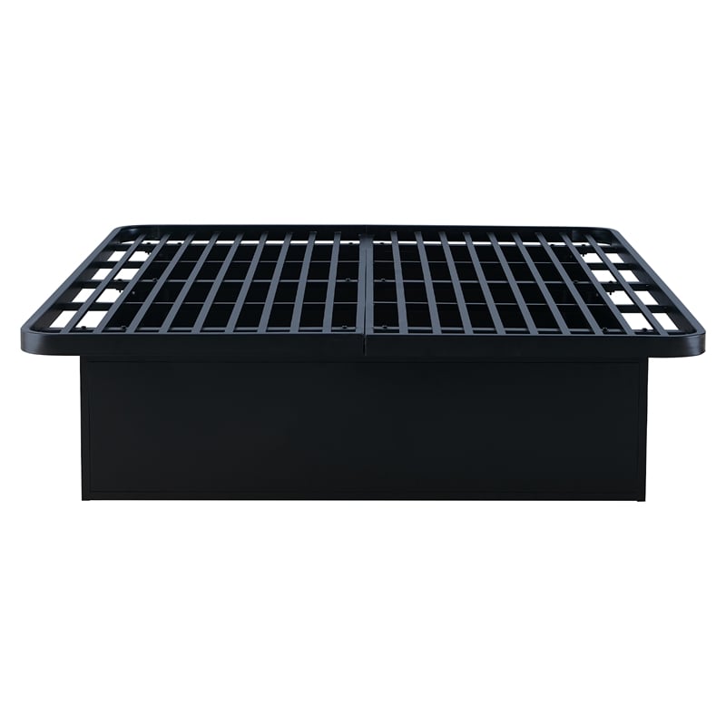 Modern Style Heavy Duty Cal King Size Bed base Frame made with Metal in Black