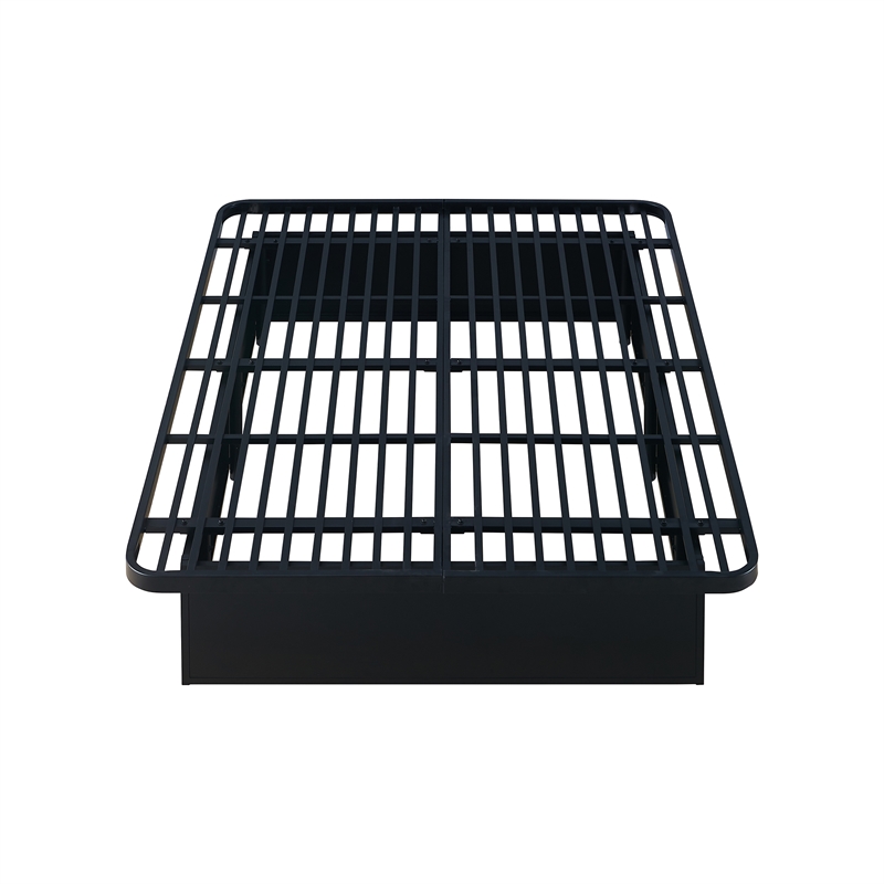 Modern Style Heavy Duty Cal King Size Bed base Frame made with Metal in Black