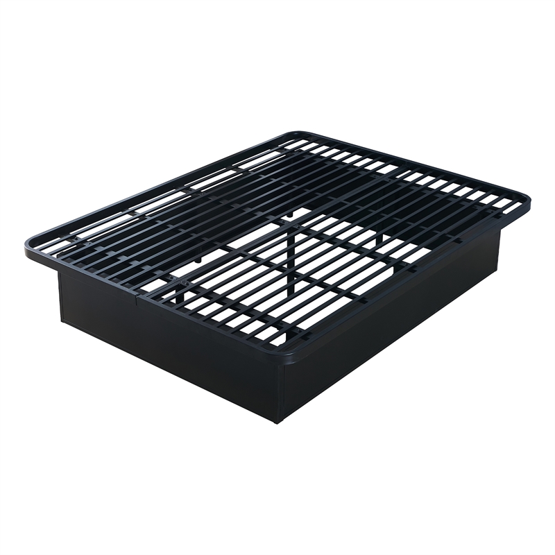 Modern Style Heavy Duty Cal King Size Bed base Frame made with Metal in Black