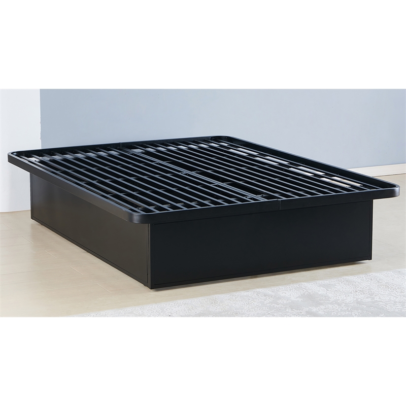 Modern Style Heavy Duty Cal King Size Bed base Frame made with Metal in Black