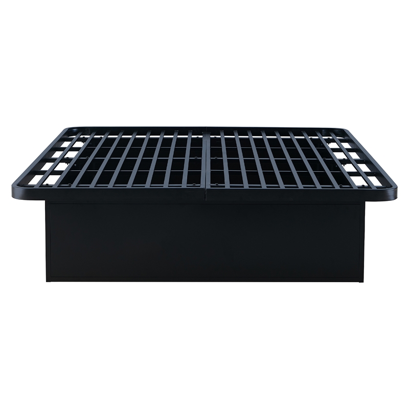 Modern Style Heavy Duty Cal King Size Bed base Frame made with Metal in Black