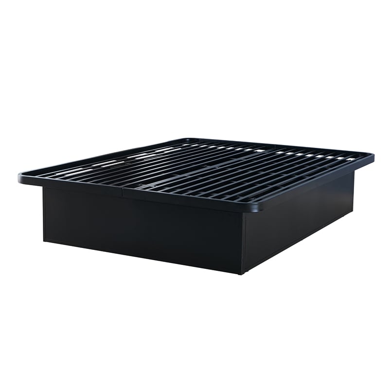 Modern Style Heavy Duty Cal King Size Bed base Frame made with Metal in Black