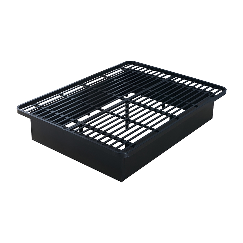 Modern Style Heavy Duty Cal King Size Bed base Frame made with Metal in Black