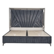 Lavita Contemporary Style king Size  Bed made with Wood in Black & Gold