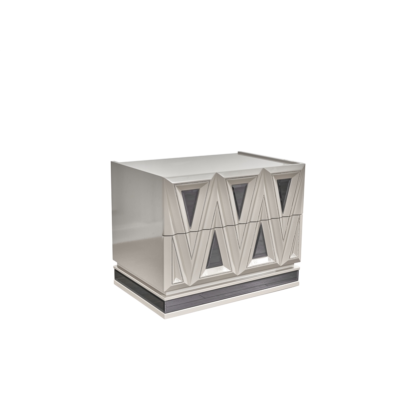Lavita Modern & Contemporary Style Nightstand made with Wood in Black & Gold