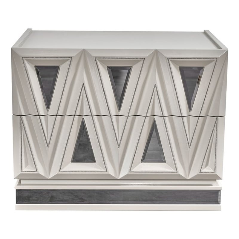 Lavita Modern & Contemporary Style Nightstand made with Wood in Black & Gold