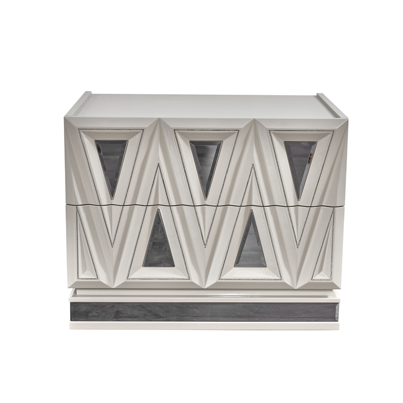 Lavita Contemporary Style Queen 4Pc Bedroom Set made with Wood in Black & Gold