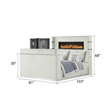 Lavish Modern Style 4 Pc King Bedroom Set Made with Wood in Beige