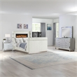 Lavish Modern Style 4 Pc King Bedroom Set Made with Wood in Beige