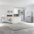 Lavish Modern Style 5 Pc King Bedroom Set Made with Wood in Beige