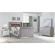 Lavish Modern Style 4 Pc Queen Bedroom Set Made with Wood in Gray