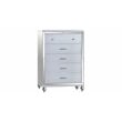 Lavish Modern Style 5 Pc Queen Bedroom Set Made with Wood in Gray