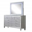 Lavish Modern Style 5 Pc Queen Bedroom Set Made with Wood in Gray