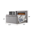 Lavish Modern Style 5 Pc Queen Bedroom Set Made with Wood in Gray
