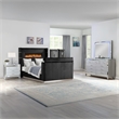 Lavish Modern Style 4 Pc King Bedroom Set Made with Wood in Black