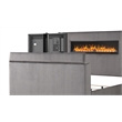 Lavish Modern Style 4 Pc King Bedroom Set Made with Wood in Gray