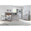 Lavish Modern Style 5 Pc King Bedroom Set Made with Wood in Gray