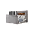 Lavish Modern Style 5 Pc King Bedroom Set Made with Wood in Gray
