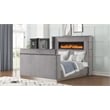 Lavish Modern Style 5 Pc King Bedroom Set Made with Wood in Gray