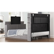 Lavish Modern Style King Bed with Fireplace and TV Stand made with Wood in Gray