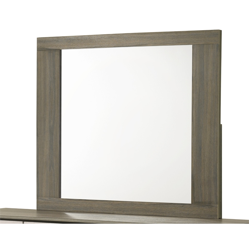 Gem Modern Style Mirror Made with wood in Light Brown