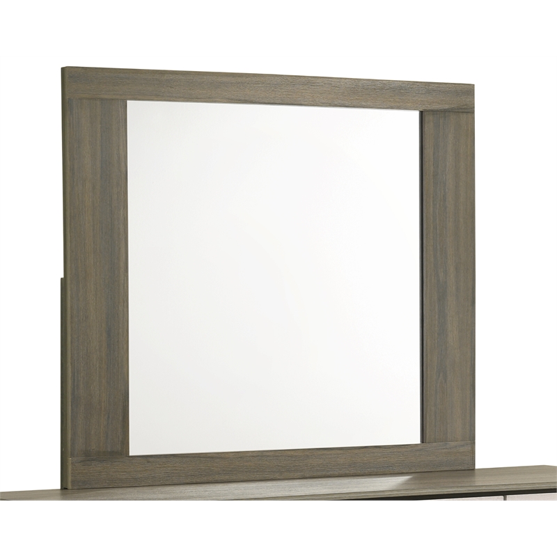 Gem Modern Style Mirror Made with wood in Light Brown