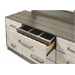 Gem Modern Style  two tone 9-Drawer Dresser Made with wood in light Beige& Brown