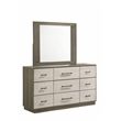 Gem Modern Style  two tone 9-Drawer Dresser Made with wood in light Beige& Brown
