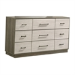 Gem Modern Style  two tone 9-Drawer Dresser Made with wood in light Beige& Brown