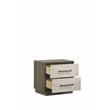 Gem Modern Style two tone 2Drawer Nightstand Made with wood in light Beige&Brown