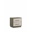 Gem Modern Style two tone 2Drawer Nightstand Made with wood in light Beige&Brown