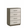 Gem Modern Style two tone 4-Drawer Chest Made with wood in light Beige & Brown