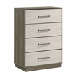 Gem Modern Style Queen 5PC Bedroom Set Made with wood in light Beige & Brown