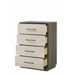 Gem Modern Style Queen 5PC Bedroom Set Made with wood in light Beige & Brown