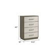 Gem Modern Style Queen 5PC Bedroom Set Made with wood in light Beige & Brown