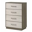 Gem Modern Style King 5PC Bedroom Set Made with wood in light Beige & Brown