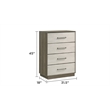 Gem Modern Style King 5PC Bedroom Set Made with wood in light Beige & Brown