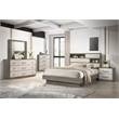 Gem Modern Style King 5PC Bedroom Set Made with wood in light Beige & Brown